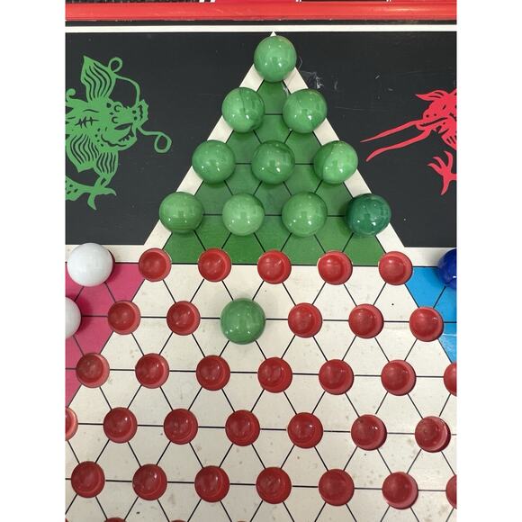 Vintage Pressman Toy Corp Checkers & Chinese Checkers Game Family Collectible - Picture 5 of 16